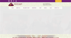 Desktop Screenshot of mtzionfellowship.org