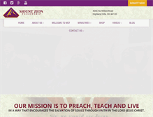 Tablet Screenshot of mtzionfellowship.org